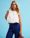 Топ Poplin Bubble Top белого цвета Monki - фото