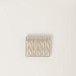 Маленький стеганый кошелек из кожи наппа Miu Miu, серый - фото 3