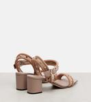 Кожаные босоножки Rockstud Torchon 60 Valentino Garavani, Poudre - фото 2