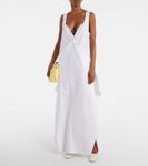 Длинное платье Kenith из хлопка Khaite, белый - фото 2