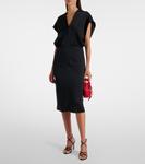 Сатиновое платье миди Stella McCartney, черный - фото 2