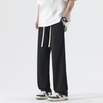 Повседневные брюки Unisex EUSU, черный [Весна Осень Обычные Брюки] (В комплекте толстовка) - фото 4