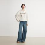 ELLE Толстовка Women's Ecru с капюшоном Moderate Regular - фото 5