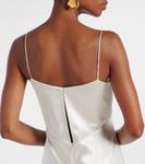 Шелковое атласное платье Max Mara, Bianco Seta - фото 6