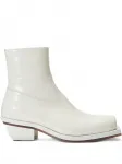 Ботинки на молнии с квадратным мысом и каблуком 60 мм Ion, белый - фото