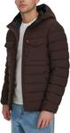 Водонепроницаемая куртка-пуховик Levi's Performance Stretch с капюшоном, Chocolate Brown - фото 3