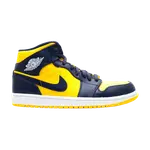 Кроссовки Air Jordan 1 Mid 'Michigan', желтый - фото