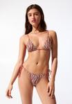 Верх бикини ZEBRA TRIANGLE PULL&BEAR, коричневый - фото