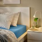 Простынь на резинке Ikea Vårvial, синяя, 90х200 см - фото 2