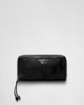 Кожаный кошелек Prada, черный - фото