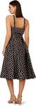 Платье Adrianna Papell Polkadot Fit-and-Flare, Black/Ivory - фото 2