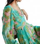 Бирюзовое мини-платье Azra Hemant & Nandita - фото 4