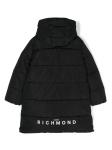 John Richmond Junior длинный пуховик, черный - фото 2