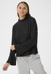 Топ Kaffe Long sleeved top, Black Deep/Mottled Black - фото