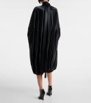 Атласное платье миди Ferragamo, Nero - фото 3