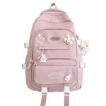 Deli Bear Нейлоновый рюкзак женский, Black Backpack with Rabbit Charm - фото 5