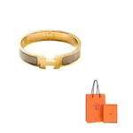 HERMES Эмалевые браслеты для женщин Milk Tea Light Umber Gold - фото