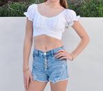 Джинсовые шорты с открытыми пуговицами для девочек Vintage Havana - фото 3