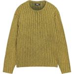 Хлопковая ребристая майка Slub Stussy, зеленая - фото