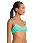 Пляжный топ BECCA Modern Edge Rib Sandy Underwire Bra Top, Aqua Sea - фото 2