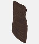 Мини-платье Diana с оборками Norma Kamali, коричневый - фото