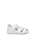 Закрытые сандалии для мальчика с липким ремешком Pisamonas, белый - фото