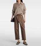 Свитер из смесовой хлопковой ткани Brunello Cucinelli, Nut - фото 2