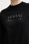 Хлопковая блузка Armani Exchange, черный - фото 5