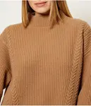 Шерстяная полуводолазка Regular fit Weekend Maxmara, бежевый - фото 4