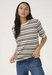 Футболка Kaffe LIZZA STRIPED, Black Feather Grey Stripe/Black - фото