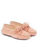 Замшевые мокасины gommino Tod'S Junior, розовый - фото