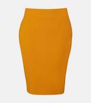 Высокая юбка-карандаш Saint Laurent, Ocre - фото