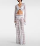 Кроп-блуза Zig Zag Missoni, White w/Silver Lame' - фото 2