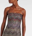 Длинное платье с узором зигзаг Missoni, Dark And Beige Tones - фото 4