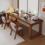 Письменный стол Naijia из массива дерева 140x80x75 см, комплект со стулом, Walnut - фото 2