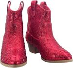 Ботильоны ABSOLEX с крупным каблуком и стразами, Red - фото 6