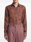 ETRO рубашка с принтом пейсли, красный - фото 3
