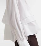 Многослойная поплиновая рубашка Sacai, Off White - фото 5