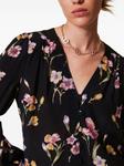TWINSET крепдешиновая рубашка с цветочным принтом, черный - фото 5