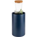 Двухстенный охладитель для вина и шампанского , из нержавеющей стали, высота 20 см Aps, синий - фото 3