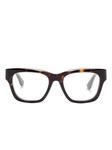 Очки в квадратной оправе Gucci Eyewear, коричневый - фото