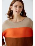 Пуловер Oui Pullover, цвет Beige/Orange/Braun - фото 2