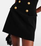 Мини-платье с халтернеем и крепом Balmain, Noir - фото 5