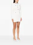 Мини-платье с украшенным карманом Self-Portrait, белый - фото 3