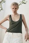 Льняной топ CACHE Muuv., зеленый - фото