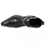 M.7950-S1 Ботильоны Western Goth Skull Stud New Rock, черный - фото 6