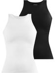 Топ Janice 2 x Damen hochgeschlossen Nauta, черный/белый - фото