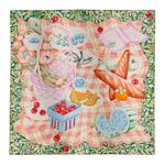 HERMES Шёлковый шарф, Green/Yellow/Light Purple - фото 6