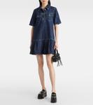 Джинсовое мини-платье Ganni, Mid Blue Stone - фото 2