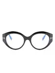 Очки в круглой оправе TOM FORD Eyewear, черный - фото